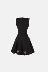 Cushnie et Ochs Volanlı Mini Elbise Siyah - 36